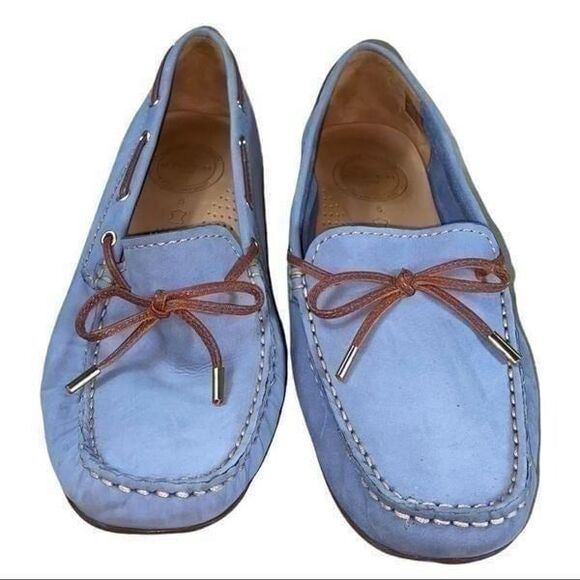 Wirth || Blue Brazilian Leather slip on Moccasins || 6 - Picture 9 of 12